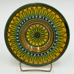 Patrizio Chiucchiù Deruta Italy Majolica Pottery Round Geometric 6” Bowl Dish