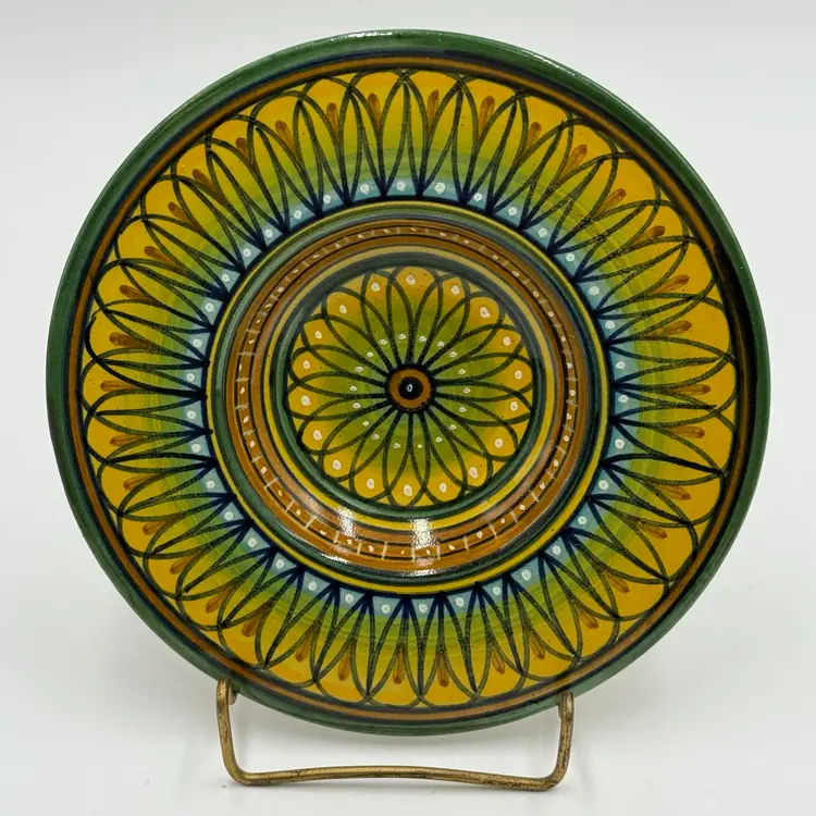Patrizio Chiucchiù Deruta Italy Majolica Pottery Round Geometric 6” Bowl Dish