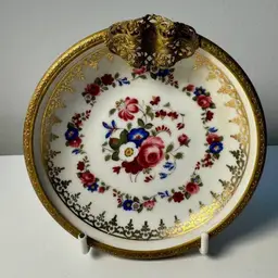 Antique Ashtray or Trinket Dish - Floral Design, 1814, Hutschenreuther
