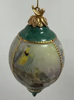 Vintage Bradford Editions Lena Liu Bird Ornaments Christmas Victorian Replacement To Set  