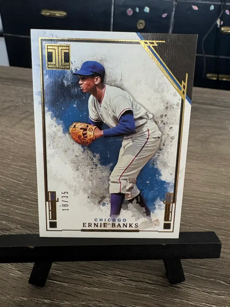 Ernie Banks 2025 Panini Impeccable /35 MLB Baseball Card Chicago Cubs (F)
