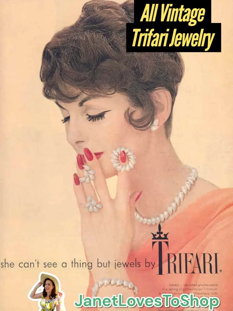 All Vintage Signed Trifari Jewelry! Pre-bidding Available 🥰