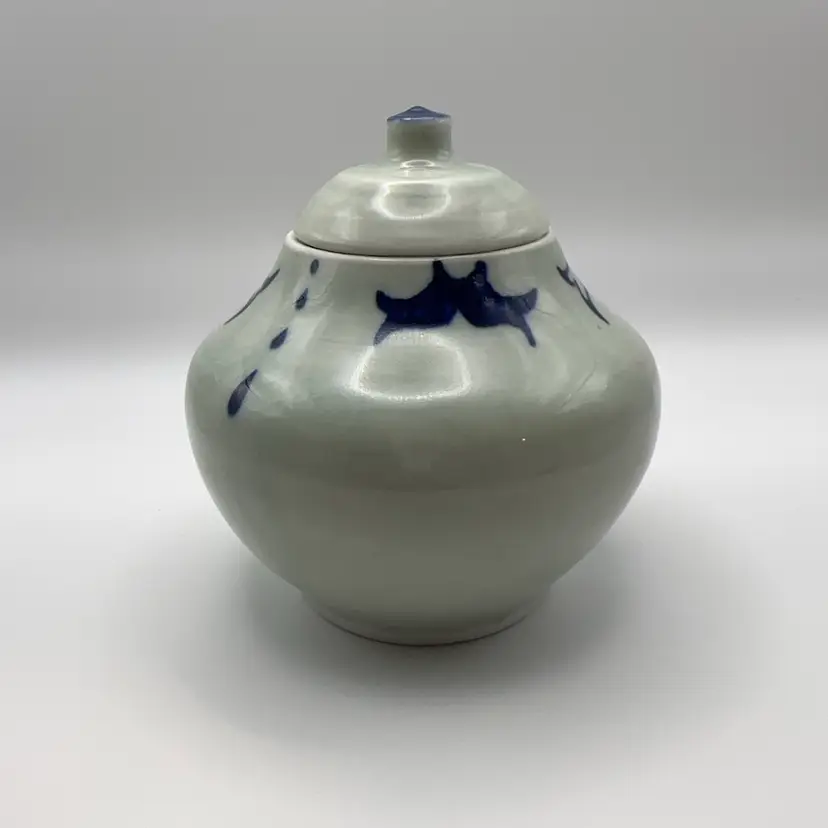 Studio Art Pottery Signed Lidded Ginger Jar