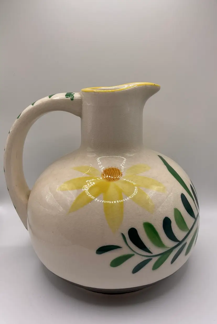 Vintage Hand Painted Ceramic Nasco Water Pitcher