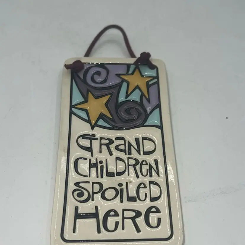 Spooner  Creek Real Art Etched In Clay "grand Children Spoiled Here ..." Michael Macone 2003