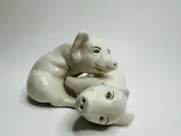Vintage Fitz & Floyd Pig Salt & Pepper Shakers
