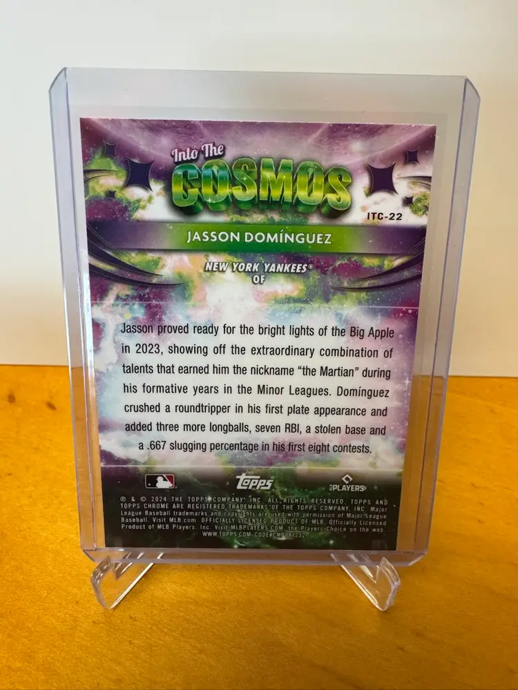 Jasson Domínguez 2024 Topps Cosmic Chrome Into The Cosmos Rookie Card - New York Yankees