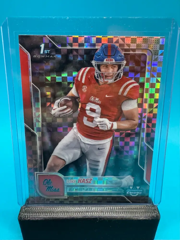 Luke Hasz 1st Bowman Chrome U X-fractor Ole Miss Rebels