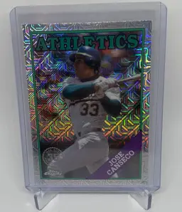 Jose Canseco 2023 Topps Update Series Silver Pack Mojo Refractor 1988 Design
Oakland Athletics