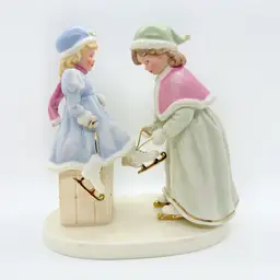 Lenox Always There For You Skating Sisters Porcelain Figurine Christmas Decor