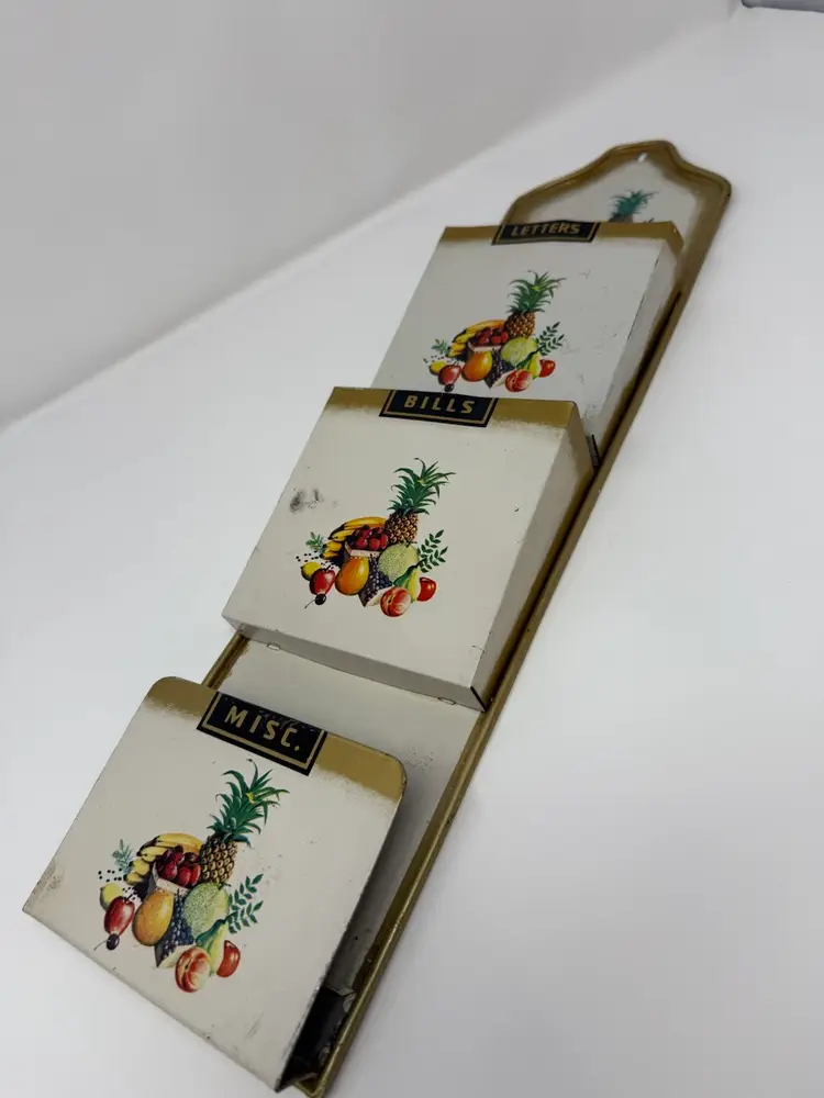 Vintage Metal Hanging Mail Sorter