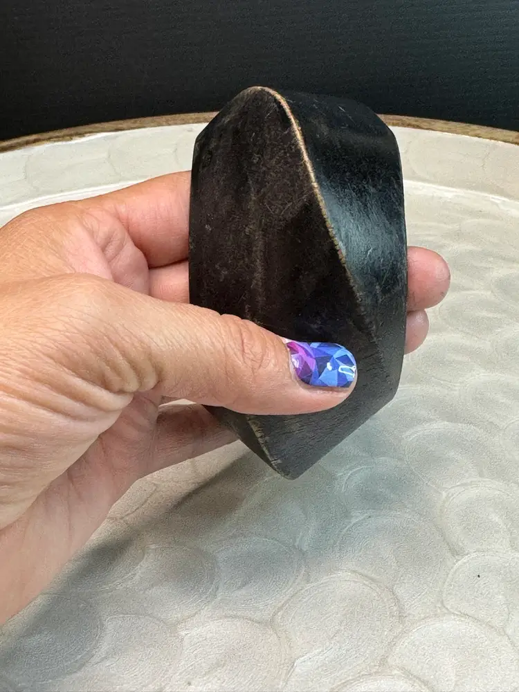 Dark Brown Stained Wood Bangle
