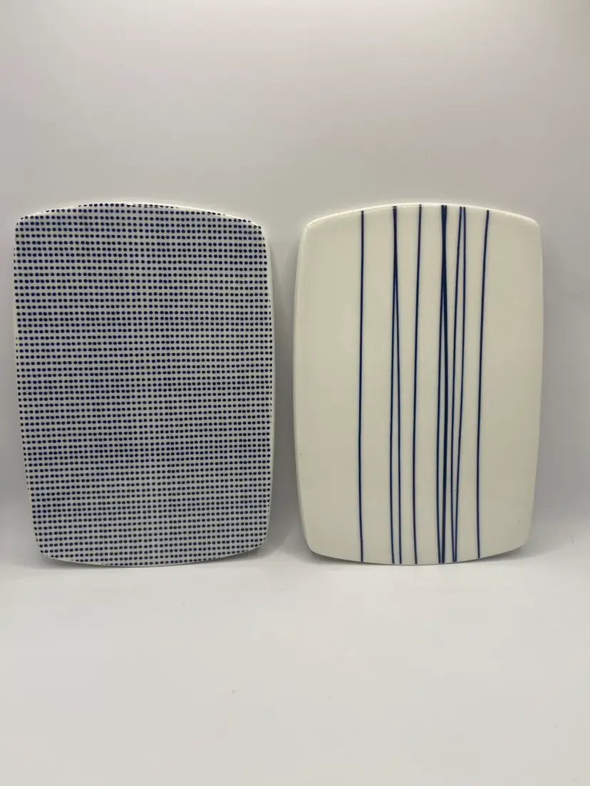Royal Doulton Contemporary “Pacific” Cheese Boards, Set Of 2, Porcelain, ~5” X 7 3/4”