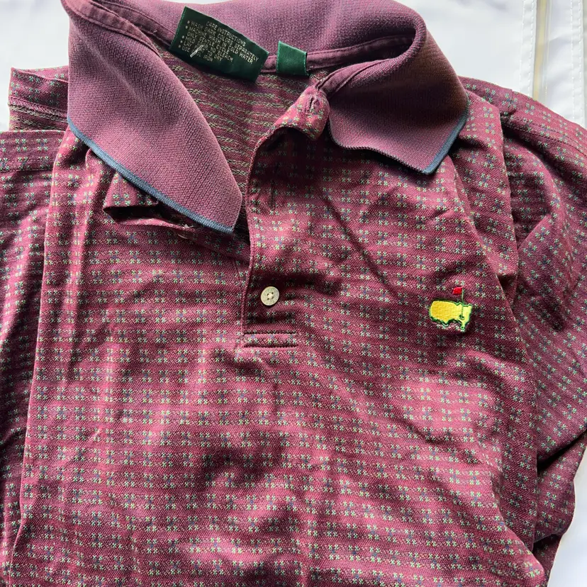 The Masters, Amen Conor Maroon Golf Polo Vintage