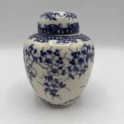 Blue On White Ginger Jar