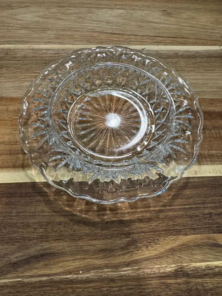 Vintage Anchor Hocking Covered Round Butter Dish