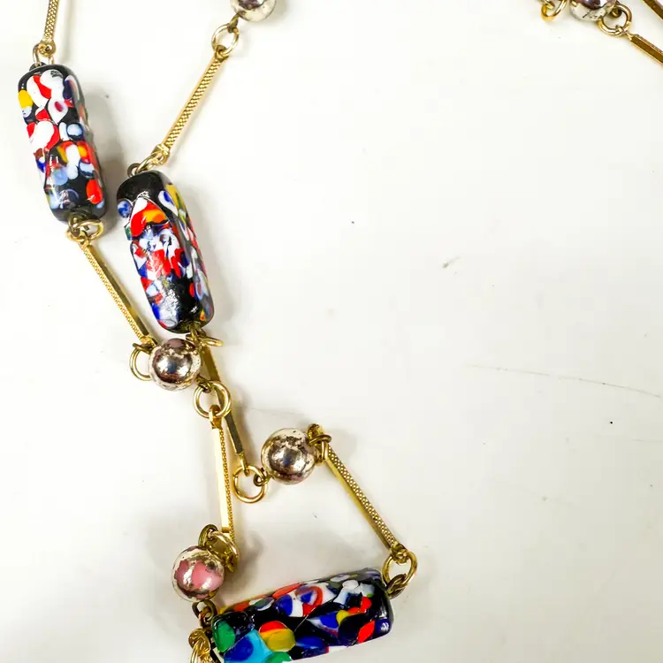 Vintage Murano Millefiori Chain necklace
