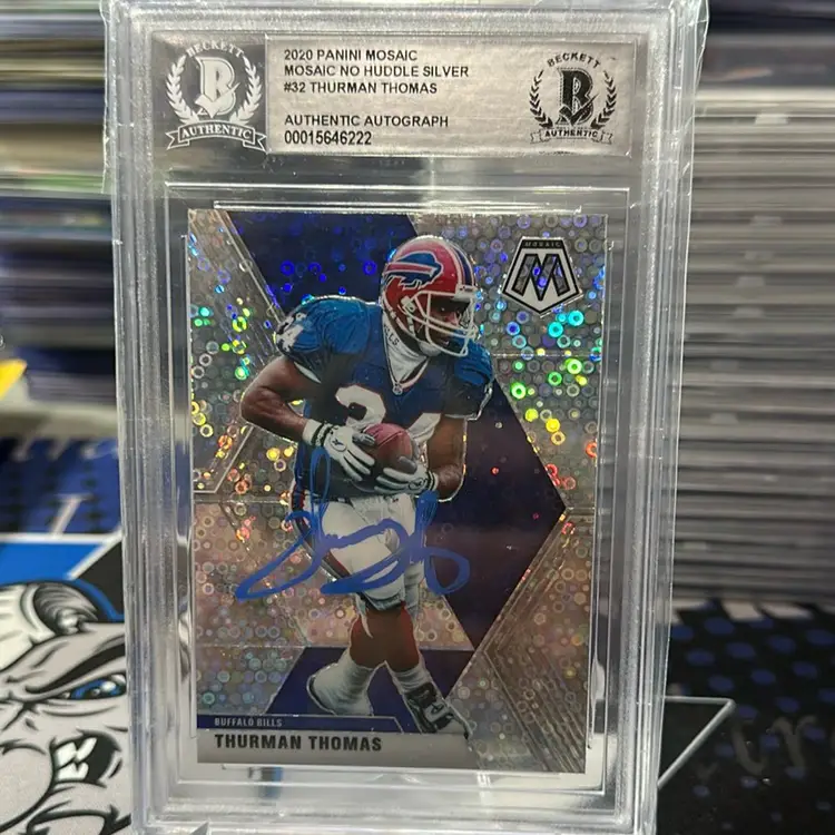 Thurman Thomas Mosaic No Huddle Beckett Authentic Auto Buffalo Bills