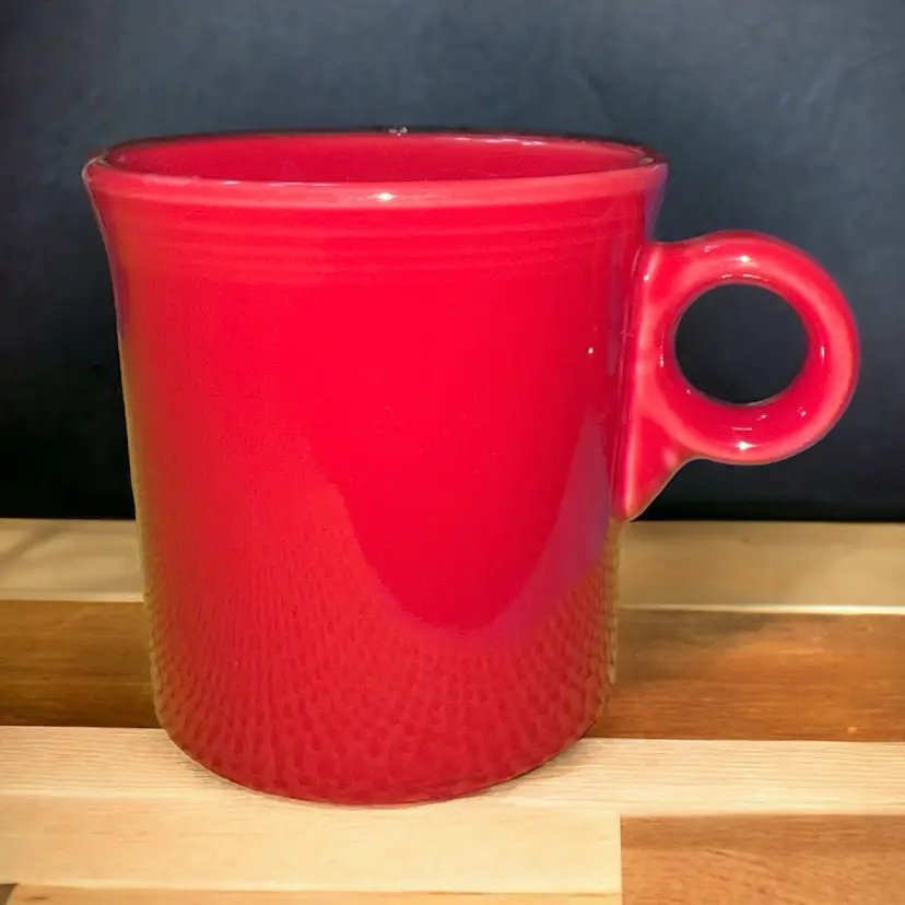 Fiesta Scarlet Red Coffee Mug With Ring Handle HLC Homer Laughlin USA Excellent