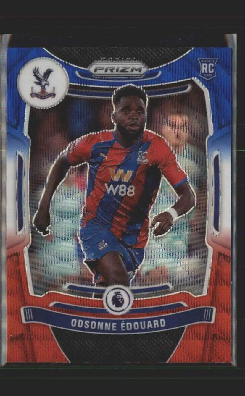 2021-22 Prizm EPL #294 Odsonne Edouard Prizms Red White and Blue - ( 138 ) - Crystal Palace