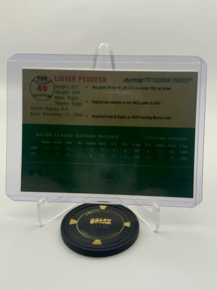 Liover Peguero 14/25 Orange 2022 Topps Chrome Platinum Anniversary - Pittsburgh Pirates