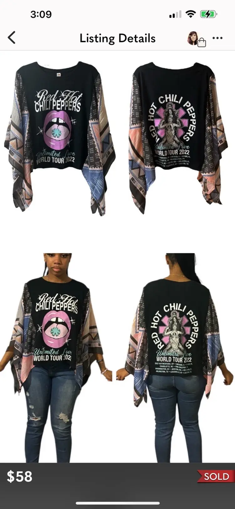 Upcycled Tshirt Poncho