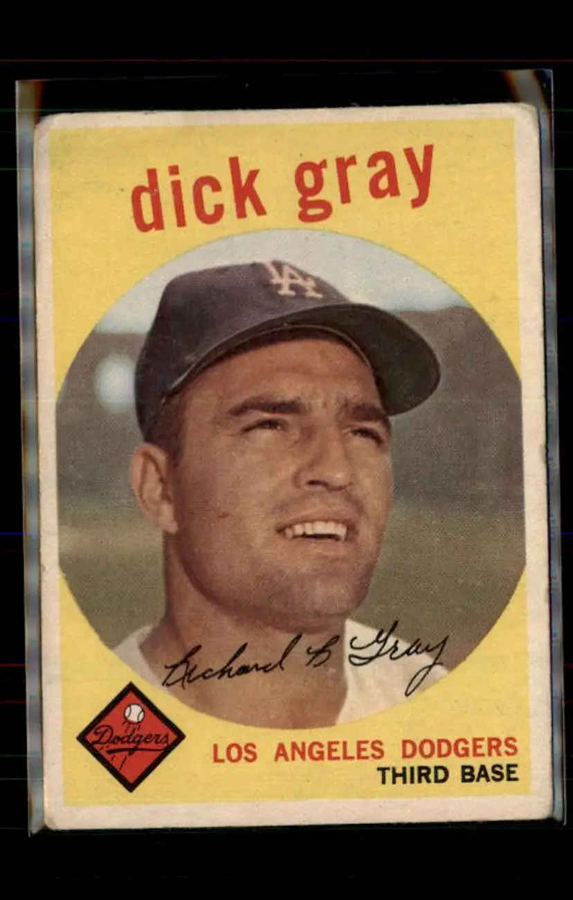 1959 Topps #244b Dick Gray - (pk4) - Los Angeles Dodgers