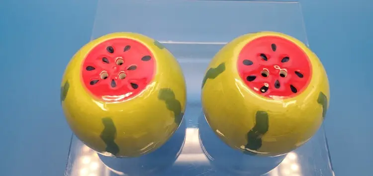 Vintage Fabulous Home Watermelon Design Salt & Pepper Shakers Set