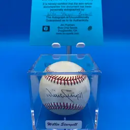 Willie Stargell Autographed Rawlings National League Baseball w/ COA & Case