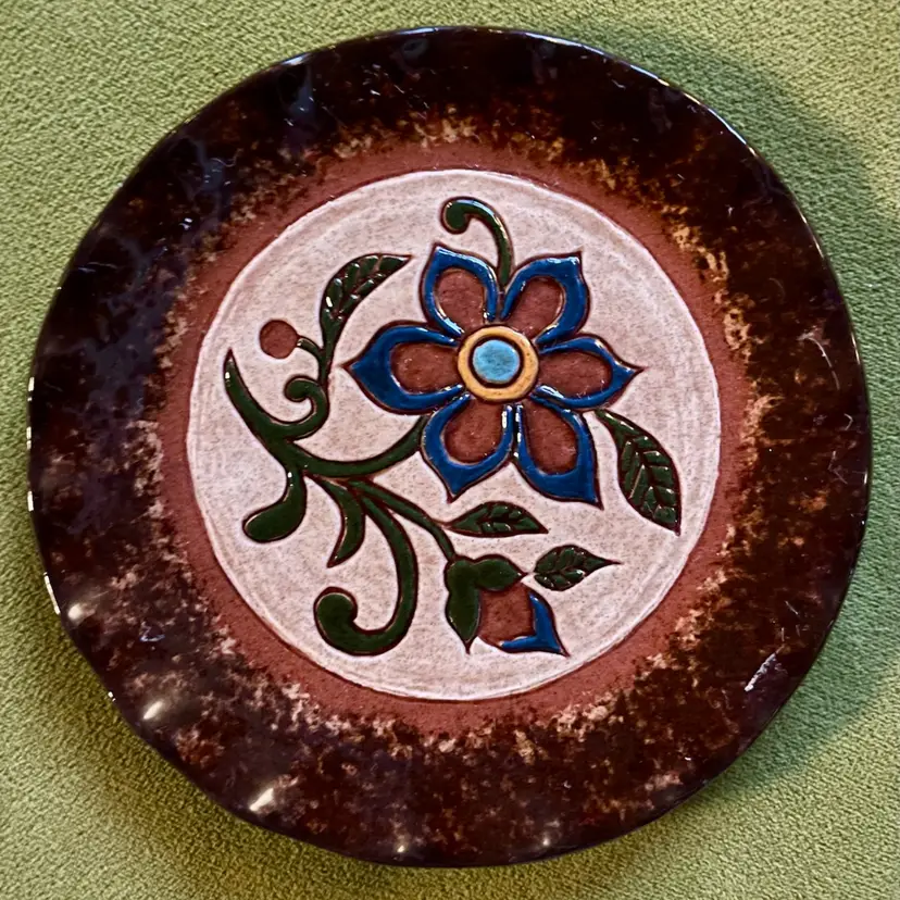 William Logan Oley Valley Redware Pottery 1985 Miniature Plate