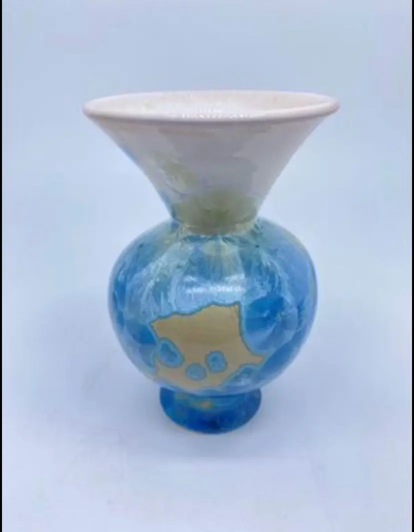 Crystalline bud vase- signed