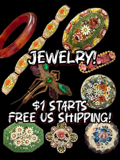 Co-Sale w/ Moonsky Micro Mosaics, Antique, Bakelite, Thermoset, Glass