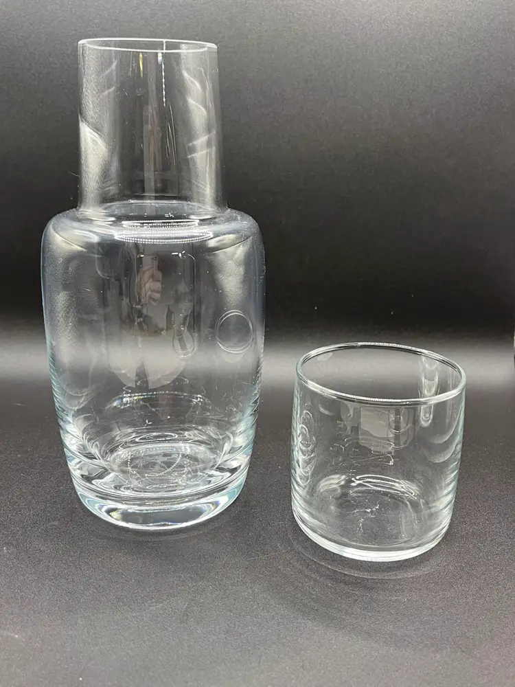 Anchor Hocking Clear Glass Tumble Up Bedside Carafe