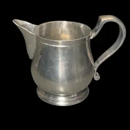 Match Pewter creamer or milk pitcher, handmade by artisans in Northern Italy