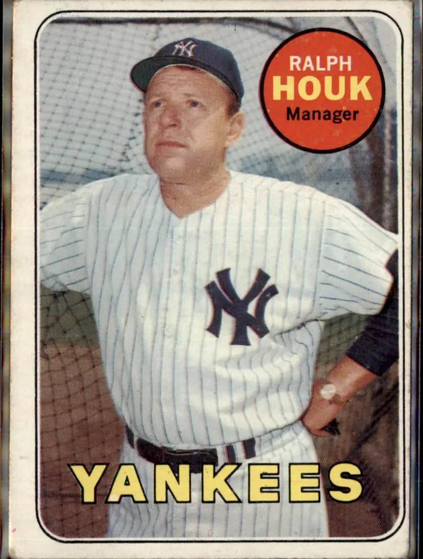 1969 Topps #447a Ralph Houk - (pk3) - New York Yankees