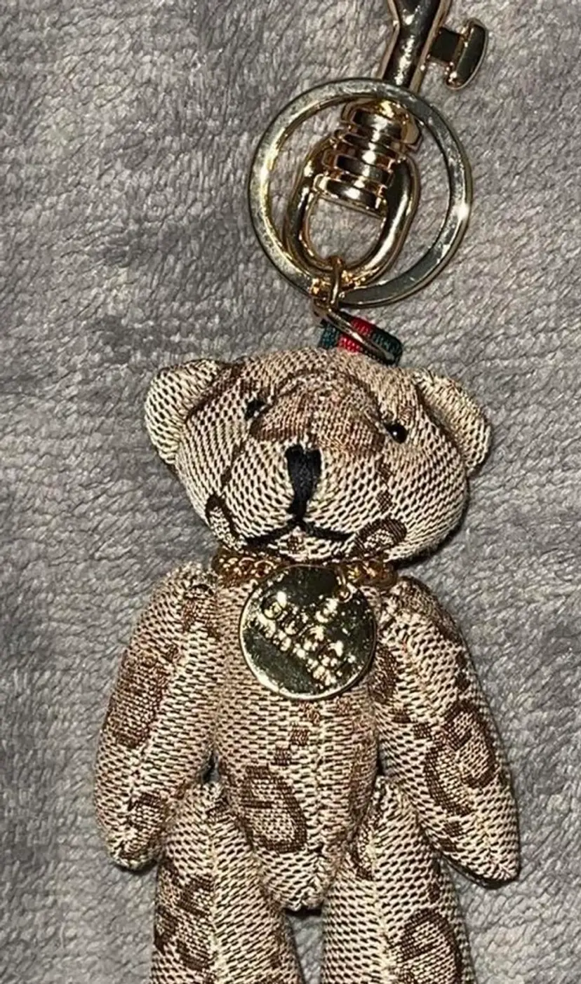 Tan Gucci Bear Bag Charm