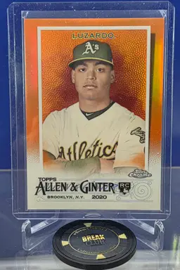 Jesus Luzardo 2020 Allen & Ginter Chrome Orange Refractor Rookie RC 12/25 #235 Philadelphia Phillies