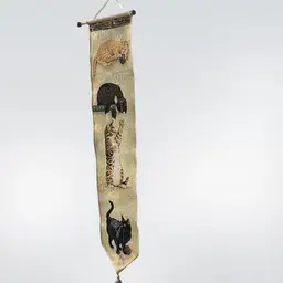 Playful Cats On Tapestry