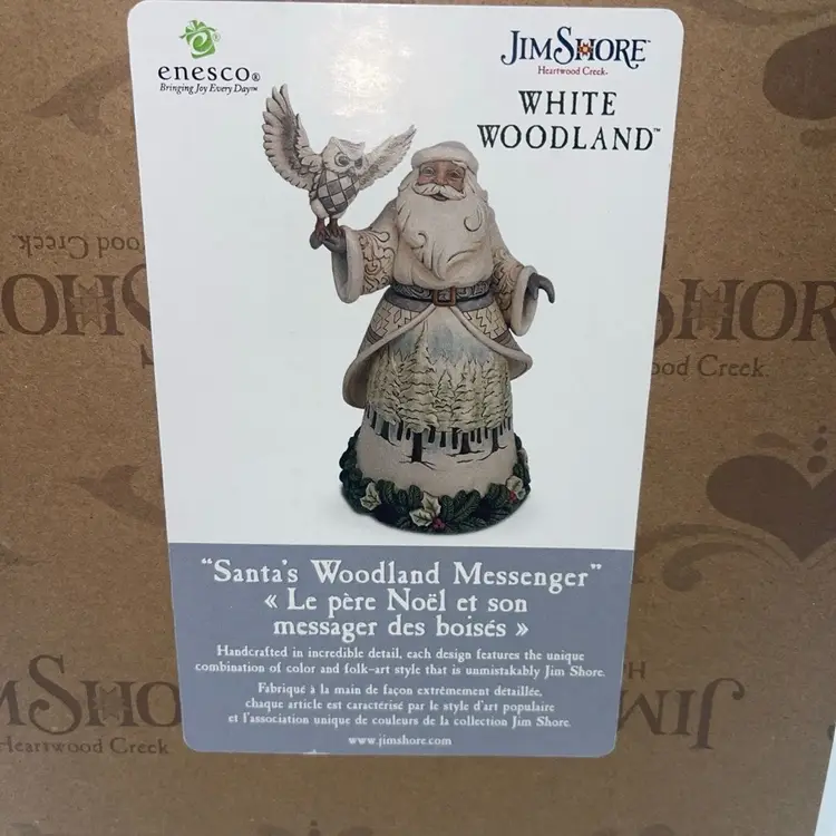Jim Shore Santa's Woodland Messenger - Woodland Santa with Owl Figurine 6017171