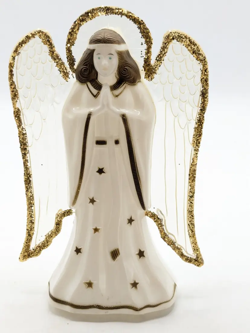 Vintage Paramount Christmas Angel Plastic Light Up Tree Topper 1950's