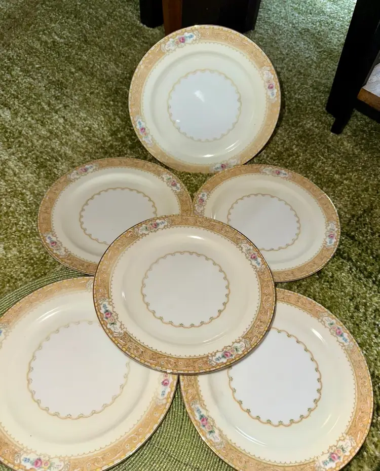 Royal Derby China Salad/Dessert Plates- Set of 6