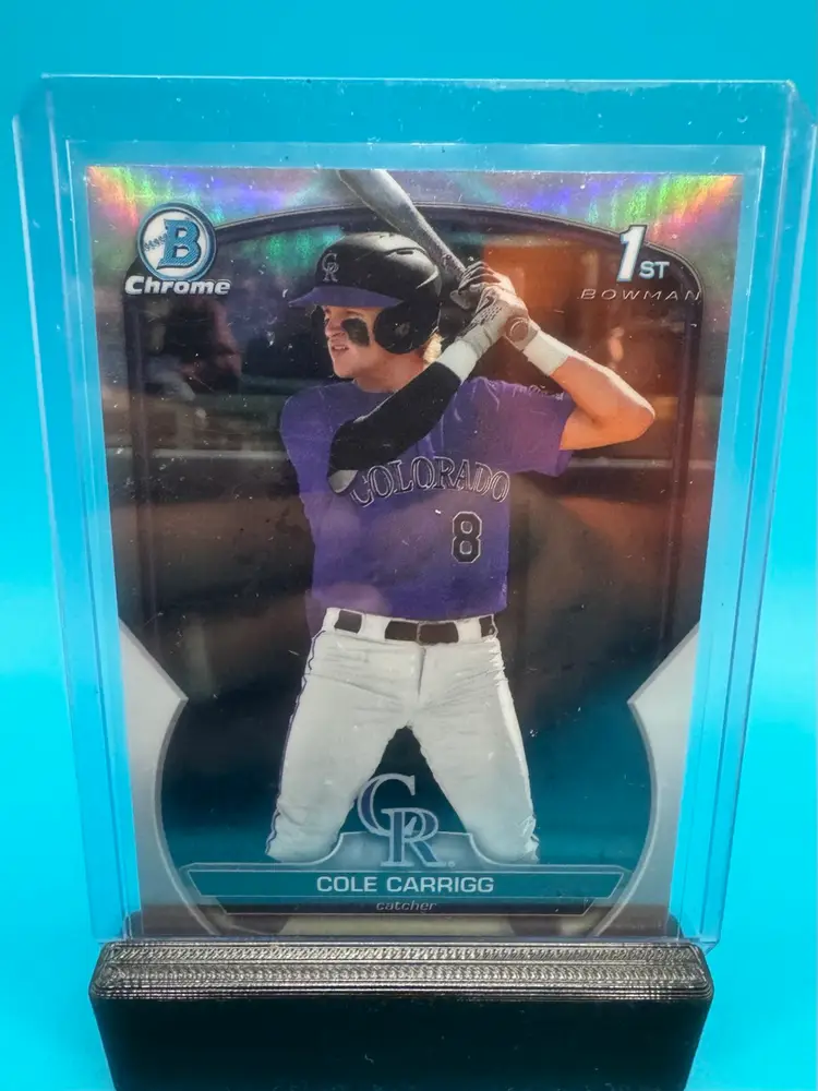 Cole Carrigg 1st Bowman Chrome Refractor Colorado Rockies
