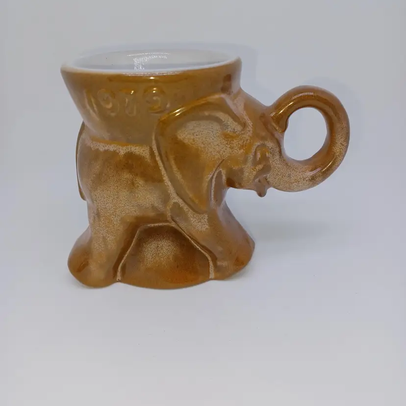 Vintage 1979 Frankoma Pottery - GOP Republican Elephant Political Mug
