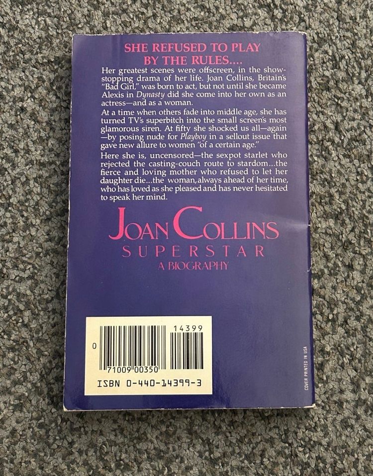 Vintage Joan Collin’s Superstar Biography