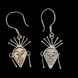 Quirky Face Sterling Earrings