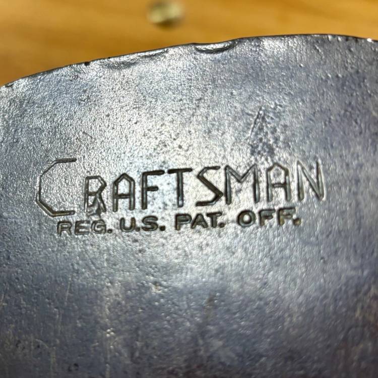 Vintage Big C Logo Craftsman 3 Lb 13 Oz Single Bit Axe Head Made In USA 1950s