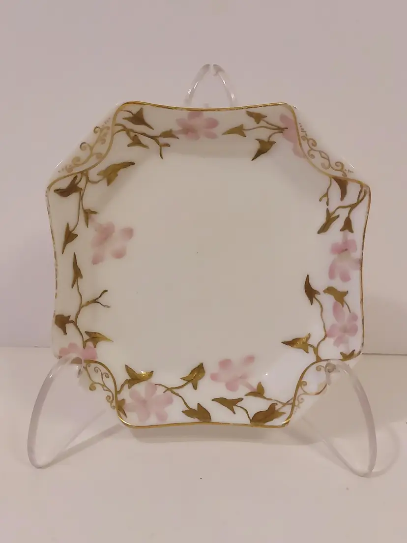 Antique Haviland & Co. Limoges Hand Painted Trinket Dish