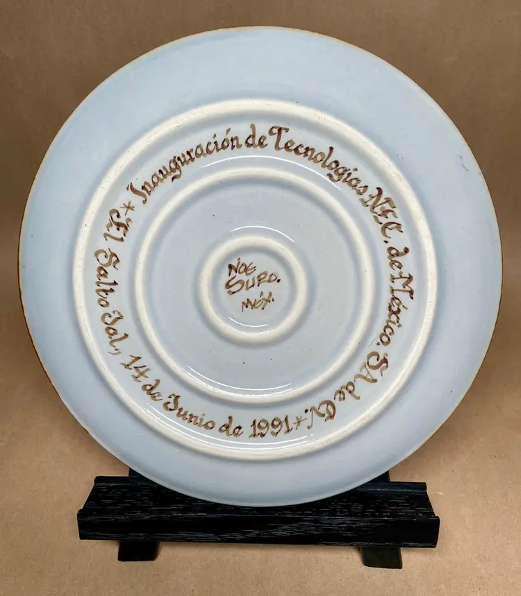 Neo Suro Mexico Folk Art Commemorative 10" Plate 1991 Birds Flowers