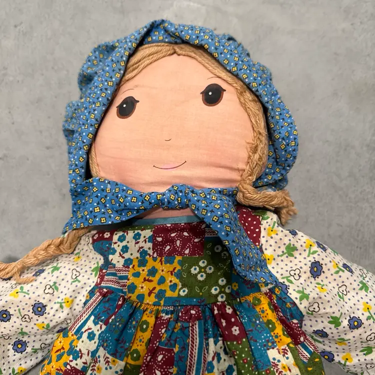 Vtg 70’s Holly Hobbie Rag Doll 26” Knickerbocker EUC
