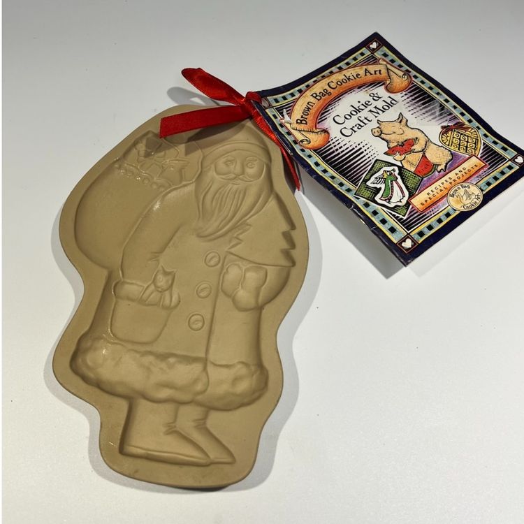 Brown Bag Bakers - Santa Cookie Mold- 7” - 1983 Mold Design